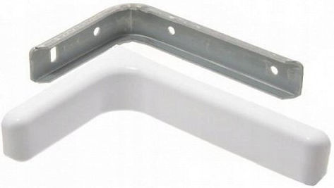 Malys Group Heavy-Duty Metal Shelf Bracket In White Colour 240x144mm 2 Pieces