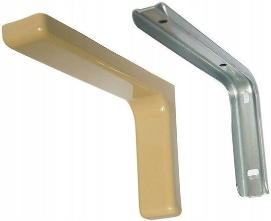 Malys Group Heavy-Duty Shelf Brackets Made of Metal in Brown Colour 180x114mm 2 Pieces