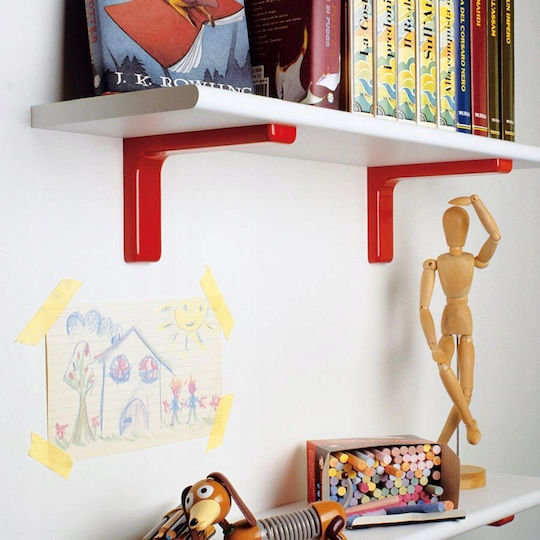 Malys Group Heavy-Duty Shelf Brackets Made of Metal in Brown Colour 180x114mm 2 Pieces