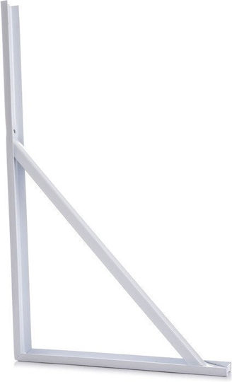 Malys Group Corner Shelf Made of Metal in White Colour 273x500mm
