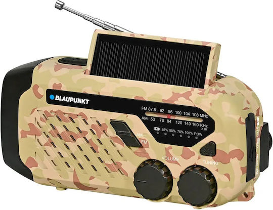 Blaupunkt Radio portabil solar cu USB bej