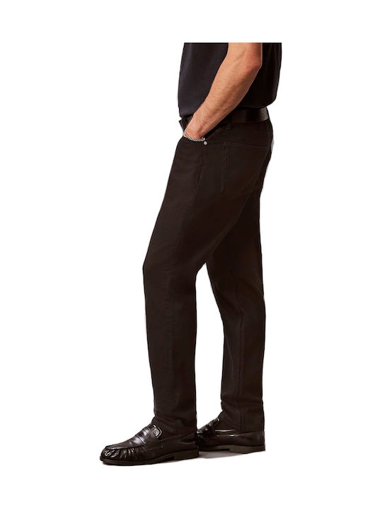 Men's Jeans Pants Stretch Regular Tapered Fit Black