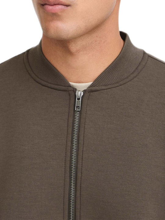 Herren Fleecejacke Braun