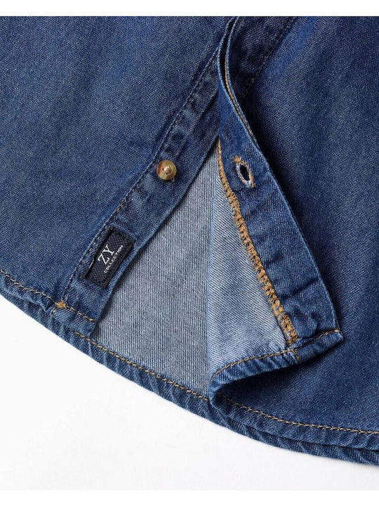 Kinderhemd Langärmelig Denim Blau