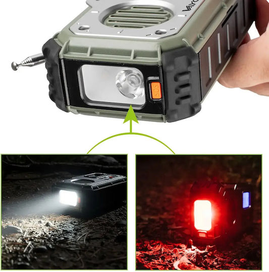 Vayox 1402973 Radio Portabil Solar cu Bluetooth și USB Verde