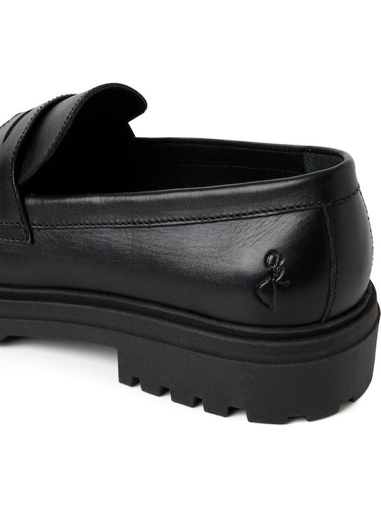 Leather Men's Loafers in Black Colour