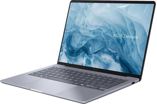 Zenbook 14 UX3480QA-OLED-U1107W 14" OLED FHD+ (Snapdragon-X X1-26-100/8GB/256GB SSD/W11 Home) Arctic Blue (International English Keyboard)
