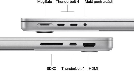 Apple MacBook Pro 14.2" IPS Ecran Retina 120Hz (M5 Max-18-Core/64GB/2TB SSD) Argintiu (Tastatură UK)