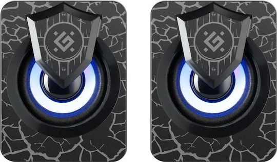 Defender Onyx 2.0 Ηχεία Υπολογιστή 2.0 με Ισχύ 6W Γκρι