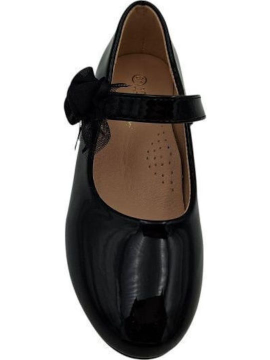 Kinder Pumps & Ballerinas mit Bügel- und Schleifenverschluss Schwarze