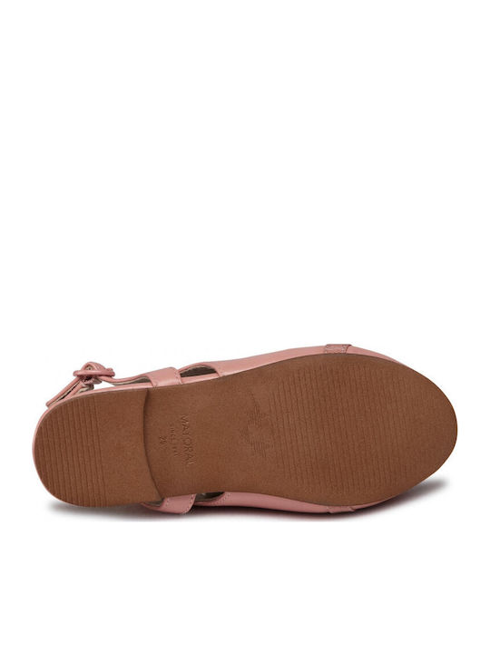 Kids Leather Ballerinas Pink