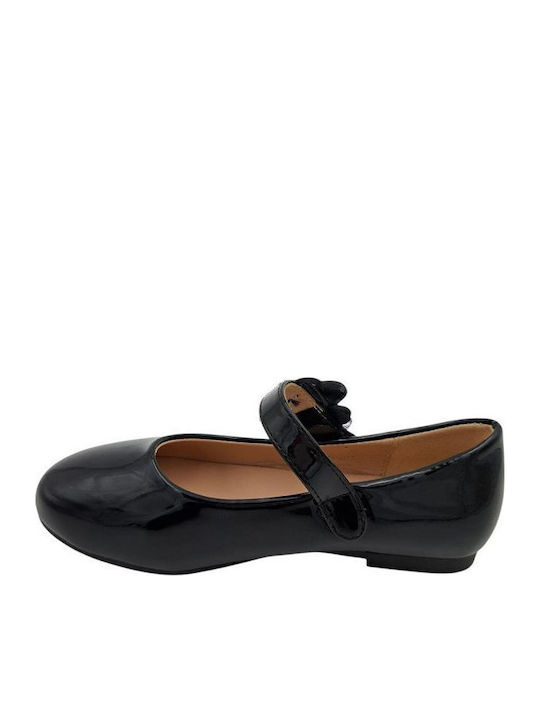 Kinder Pumps & Ballerinas mit Bügel- und Schleifenverschluss Schwarze