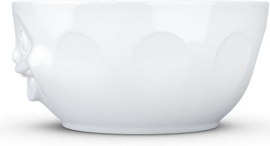 Lumarko Round Porcelain White Serving Bowl with 3cm Diameter