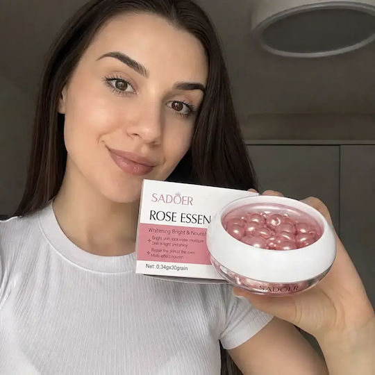 Pachet de revitalizare pentru ochi Sakura Cream + Capsule cu trandafir