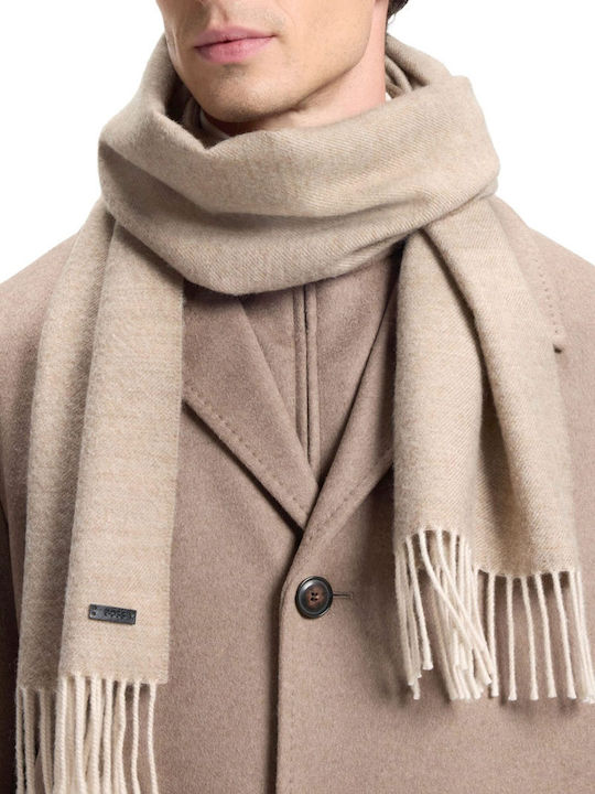 Herrenschal Wolle Beige