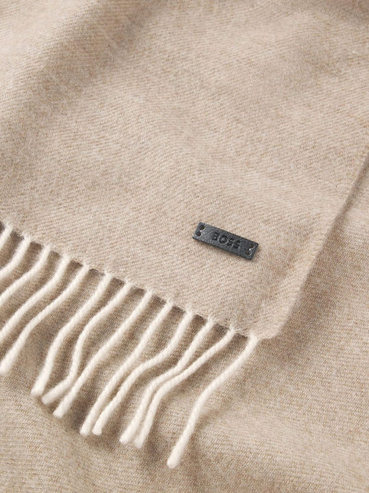 Herrenschal Wolle Beige