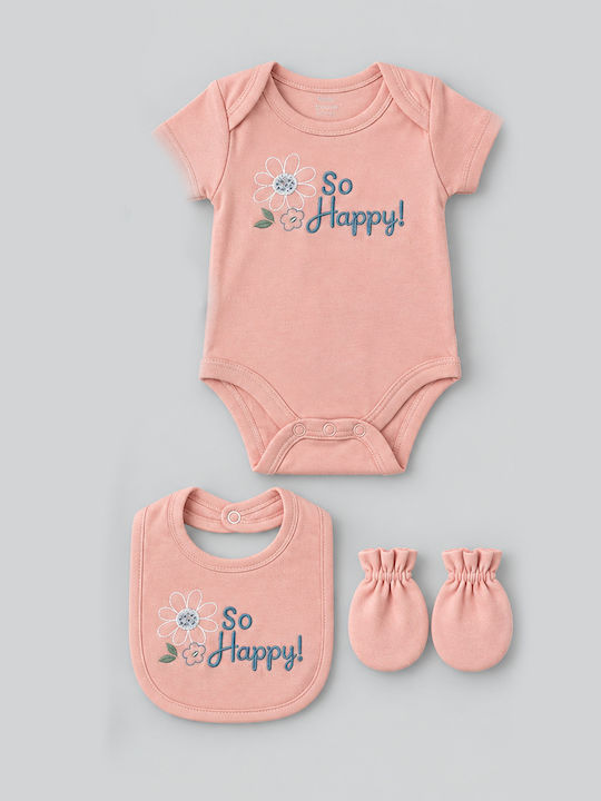 Serafino Set Onesie With Accessories Pink 5 Pieces Serafino Set Onesie With Accessories Pink 5 Pieces