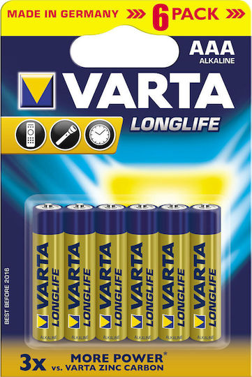Varta Varta Long Life AAA Alkaline-Batterien (6 Stück)