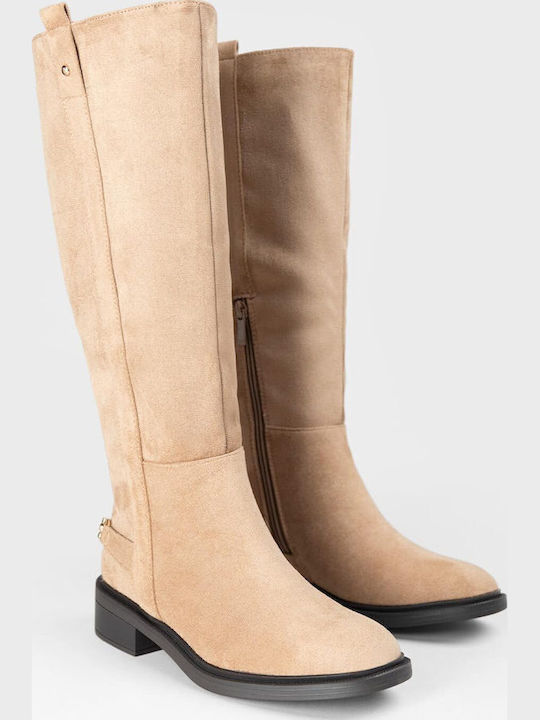 Damenstiefel Braun mit Wildleder
