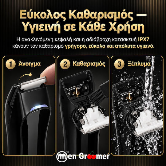 Men Groomer GET-MG-058-DH Vintage Elektrischer Rasierer Gesicht Körper Wiederaufladbar