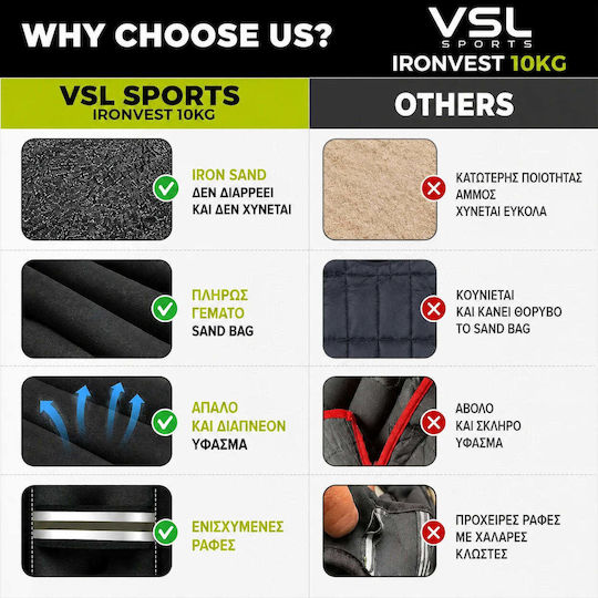 VSL Sports Жилетка с Тегло 10 кг