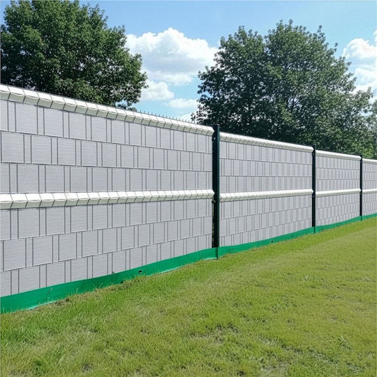 Material De Gard De Grădină Din PVC 19cm 20 Bucăți Gri