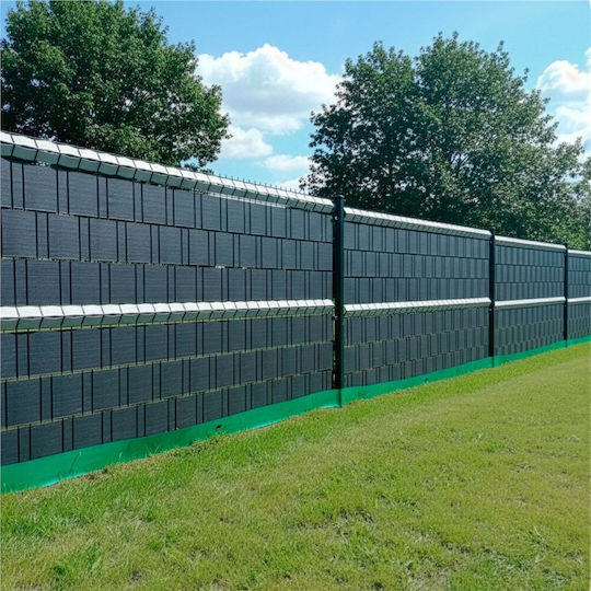 Material De Gard De Grădină Din PVC 19cm 20 Bucăți Gri