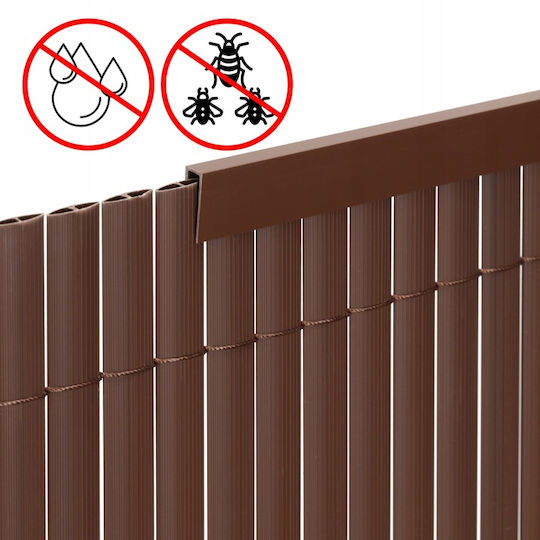 Material De Construcție Pentru Garduri De Grădină Din PVC 100cm Maro