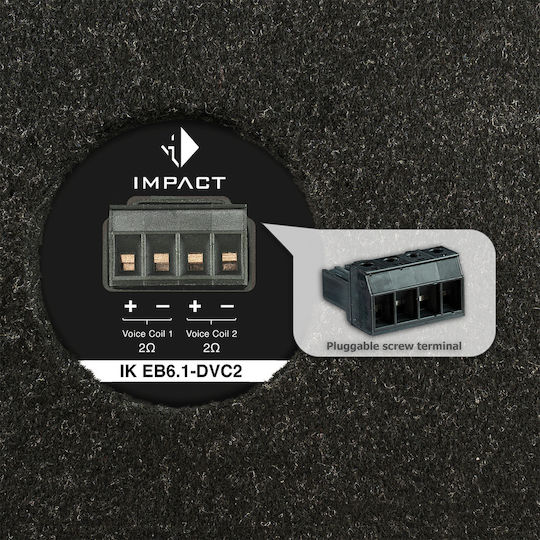 Helix IK EB6.1 DVC.2 Subwoofer Αυτοκινήτου 6" 150W RMS με Κούτα