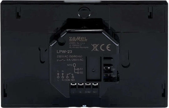 Zamel Lpw-23 Digital In die Wand eingelassener Thermostat für den Raum