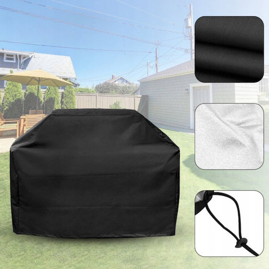 Husă Pentru Grătar Neagră din Oxford cu Protecție UV 117x61x145cm