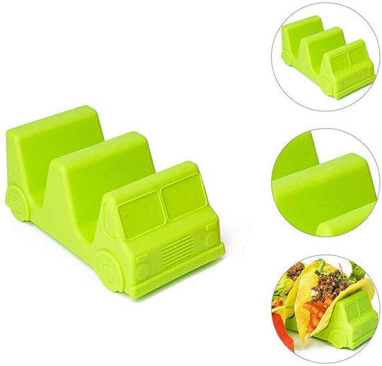 Taco Halter Flippy Bus Modell 14 X 7.5 X 6.5 Cm Aus Pp Grüne