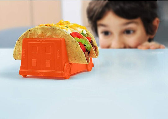 Taco Holder Flippy Bus Model 14 X 7.5 X 6.5 Cm Made Pp Orange