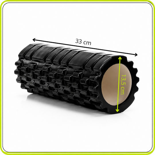 Cilindru de masaj negru 13.5cm
