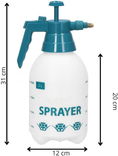 Pulverizator cu Presiune cu Capacitate de 2l în Culoare Albă