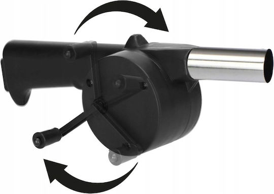 Manual Blower Lighting Grill Fire Fireplace Crank 25 Cm Black