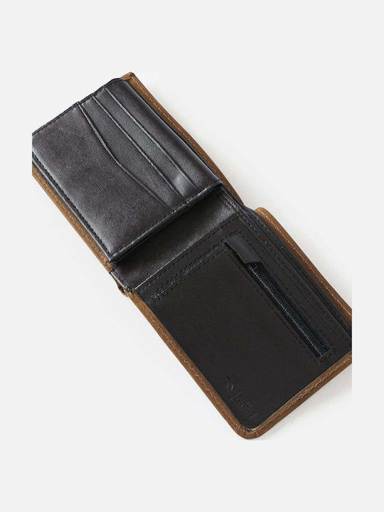 Leather Men's Wallet with RFID Tabac Brown