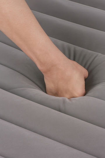 Saltea Gonflabilă Pentru Mașină Pernuțe Pentru Scaun Spate Pompa 128x76x15 Cm Negru