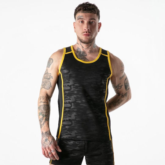 Locker Gear Top sexy pentru bărbați galben