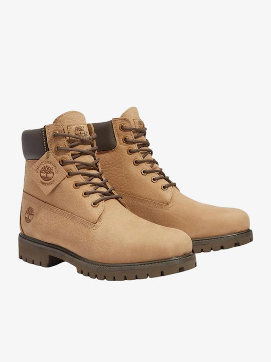 Premium 6-Inch Ghete Bărbați Din Piele Impermeabile Bej
