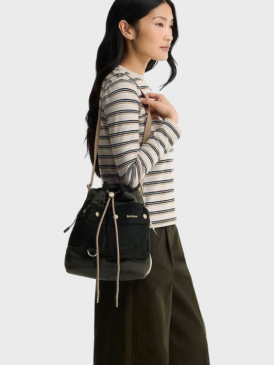 Women's Green Drawstring Bag