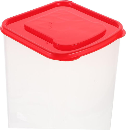 Cutie de pâine cu capac din plastic roșie 34x13x13cm