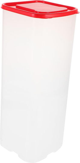 Cutie de pâine cu capac din plastic roșie 34x13x13cm