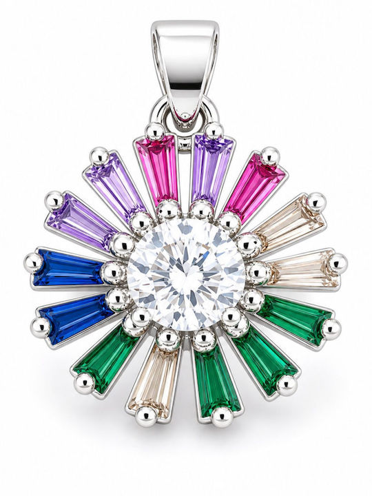 Set Bijuterii Pentru Femei Argint 925 Jolie Design Floare Multicoloră Alb Centru Petale Drepte 5.4 G Argint Multicolor Set Bijuterii Pentru Femei Argint 925 Jolie Design Floare Multicoloră Alb Centru Petale Drepte 5.4 G Argint Multicolor