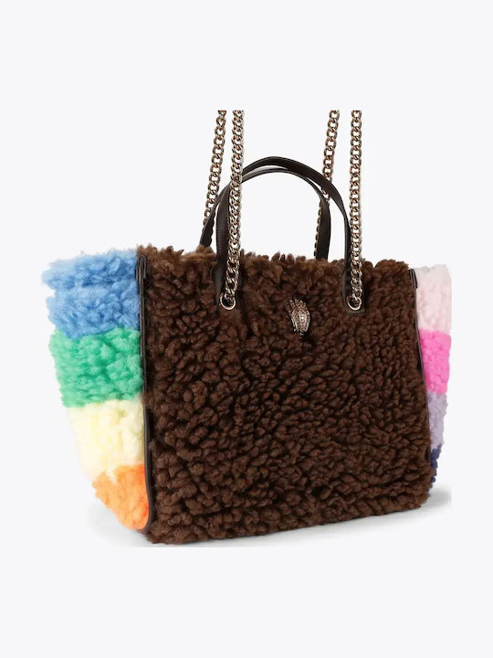 Geantă Shopper de Damă din Blană Multicoloră