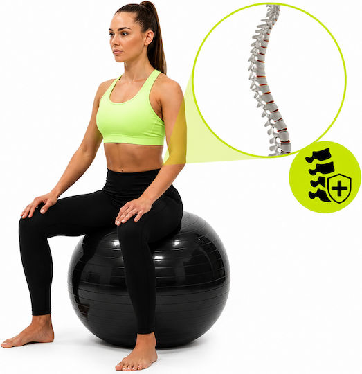 Μπάλα Pilates 1.1kg σε Μαύρο Χρώμα