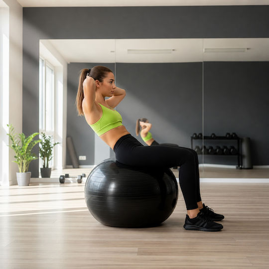 Μπάλα Pilates 1.1kg σε Μαύρο Χρώμα