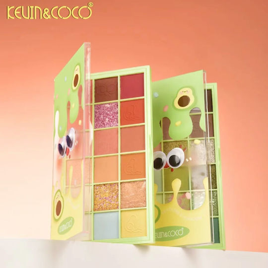 Kevin&Coco Paletă cu Fard de pleoape Matifiantă în Pulbere Multicoloră