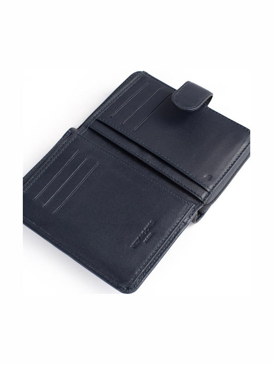 Естествена Кожа Дамски Портфейл с RFID Син