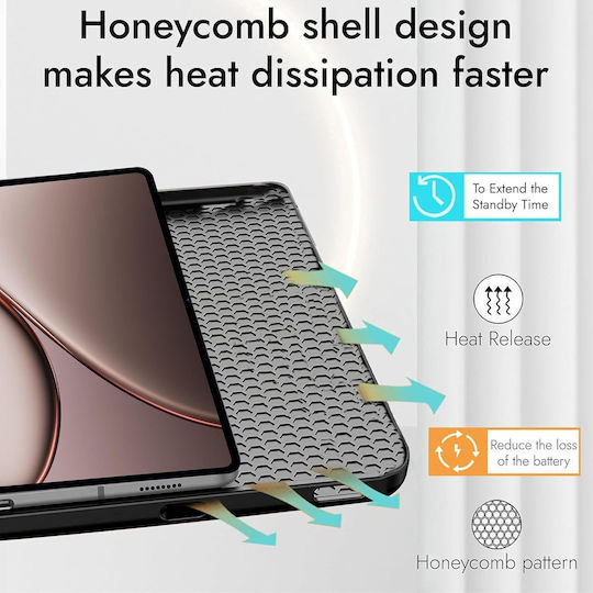 Ultra Slim Case Oneplus Pad 4 13.2" 2026 Tpu Silicone Smart Cover Stand Black